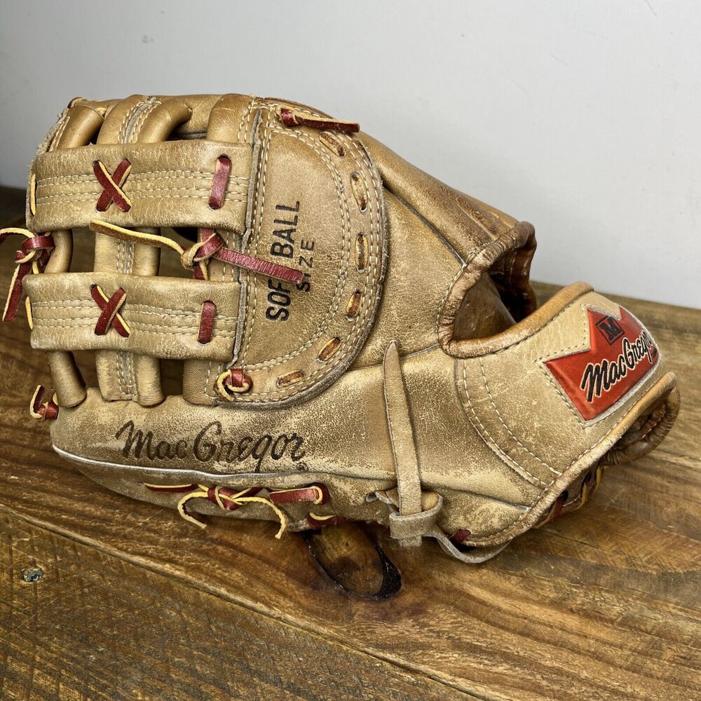 Vintage MacGregor Softball Glove-Right Hand for Left Hand Thrower 11”
